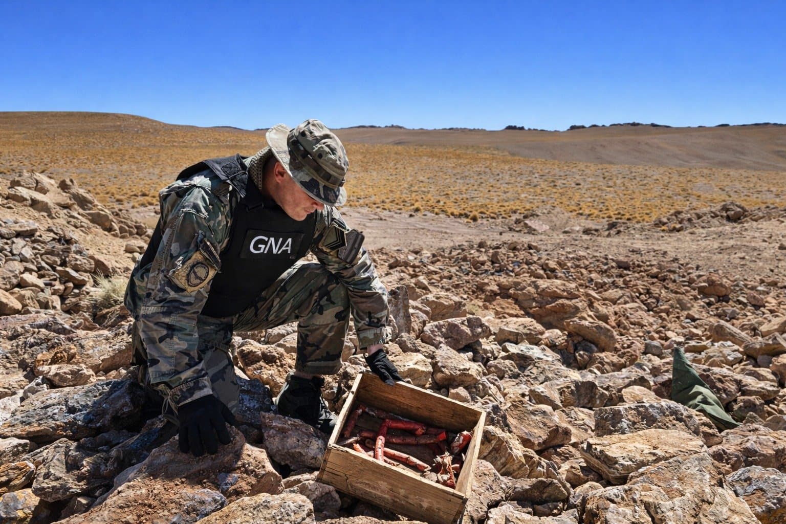 Hallaron más de 120 kilos de material de uso minero en una zona fronteriza de Salta