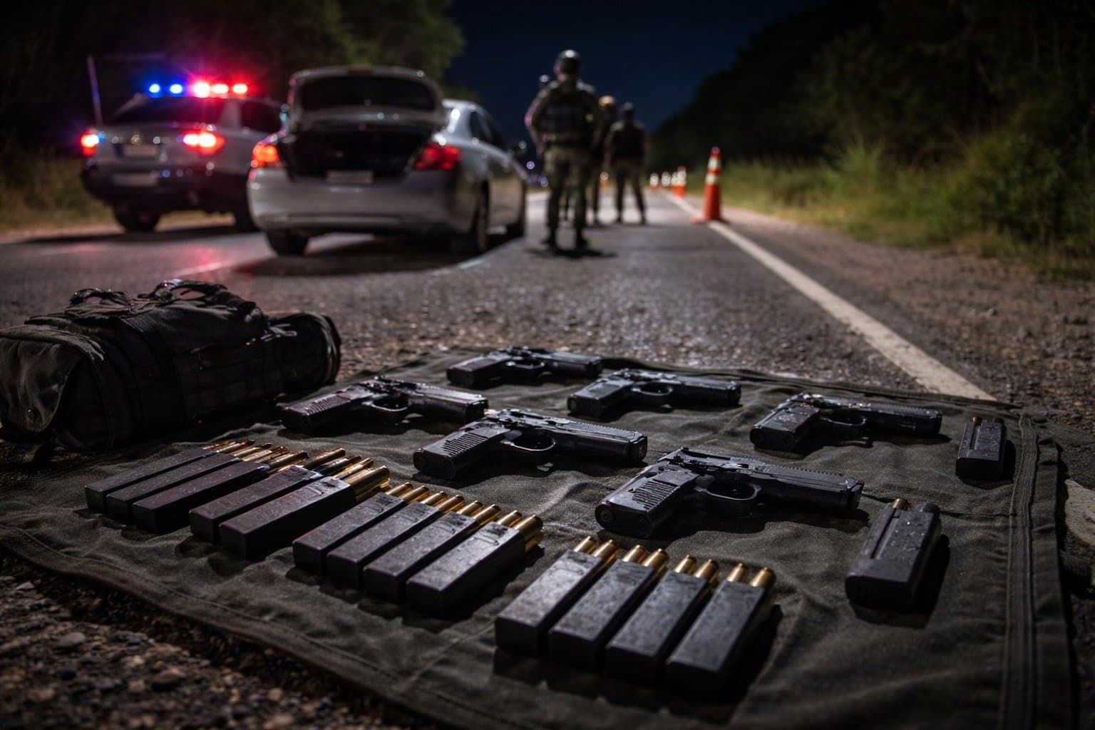 Ruta 34 en Salta: detuvieron a tres hombres con ocho pistolas 9 mm con numeración limada