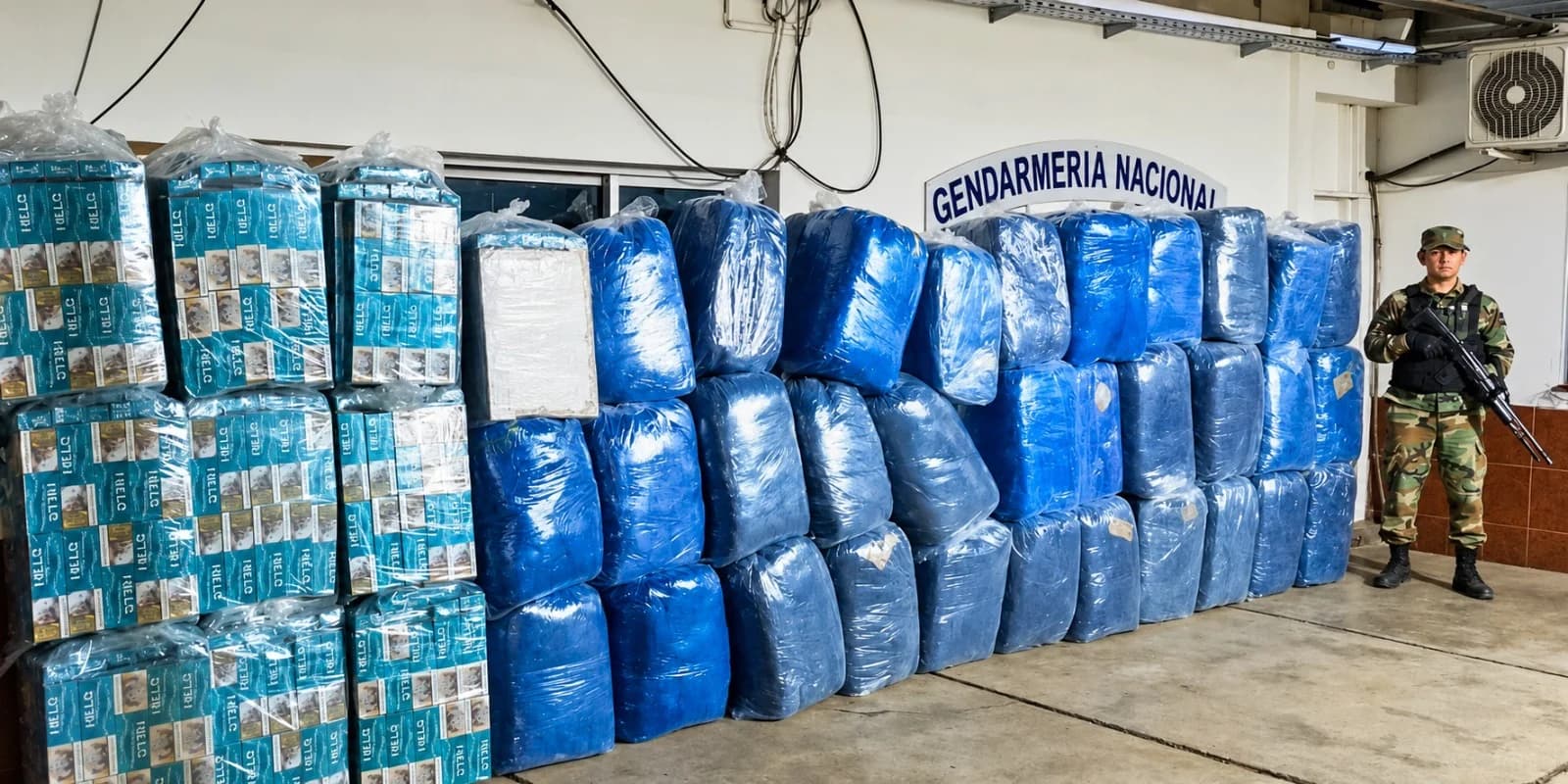 Gendarmería incautó 872 kilos de hojas de coca en media hora